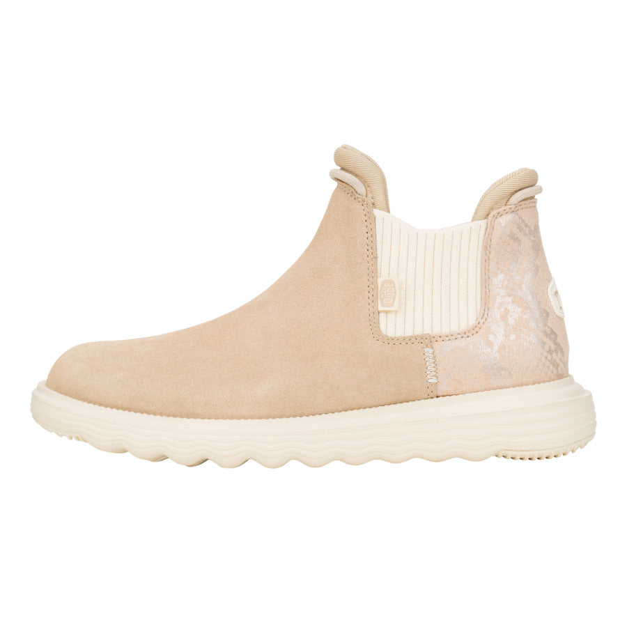 Branson Womens Suede Novelty – Sand/Snake